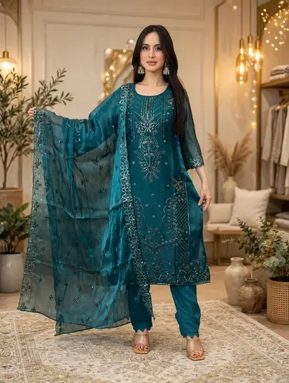Zarin 4 Pcs Unstitched Dress