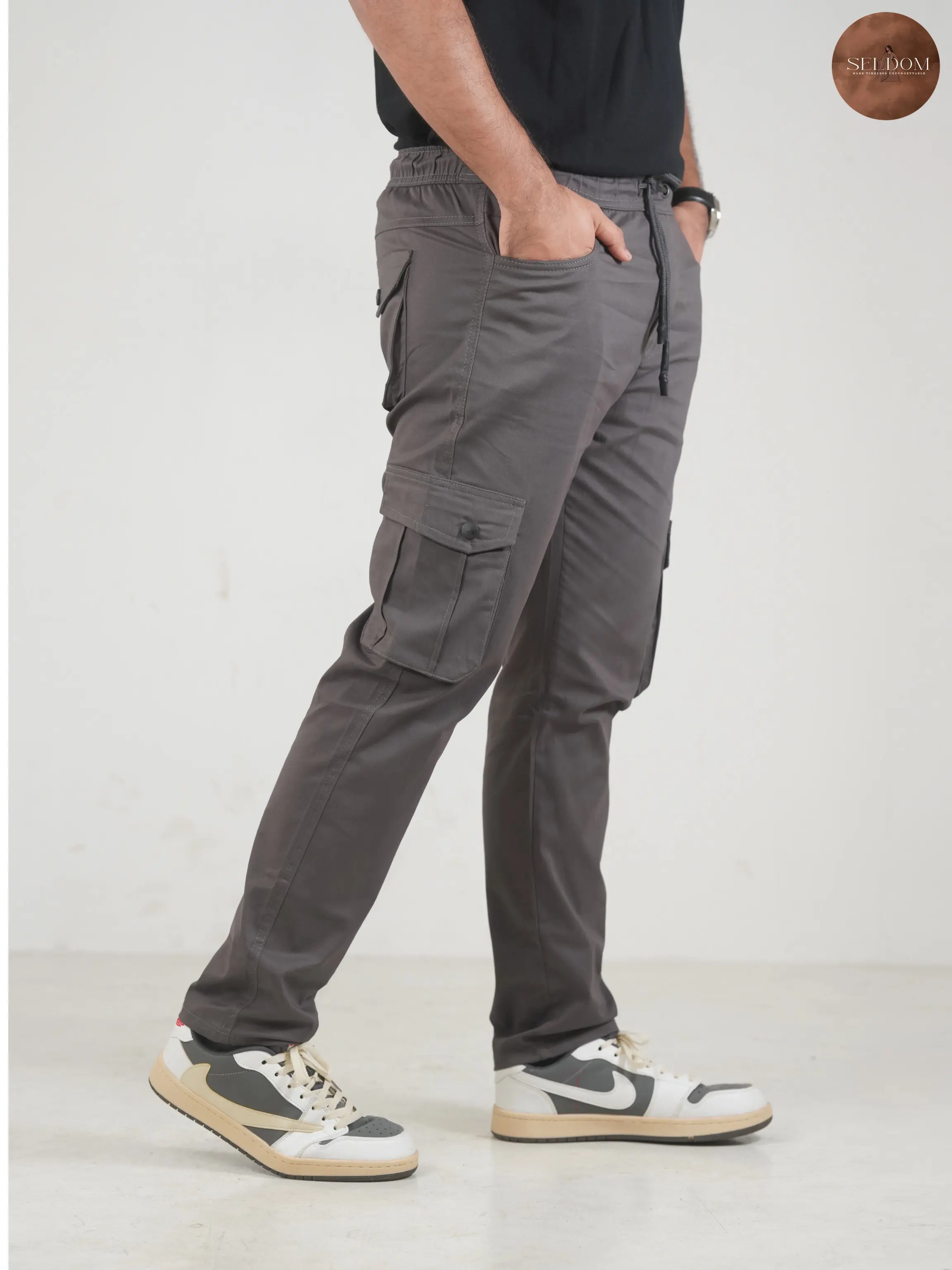 Ash Deep 6 Pocket Joggers Pant - 98% Cotton