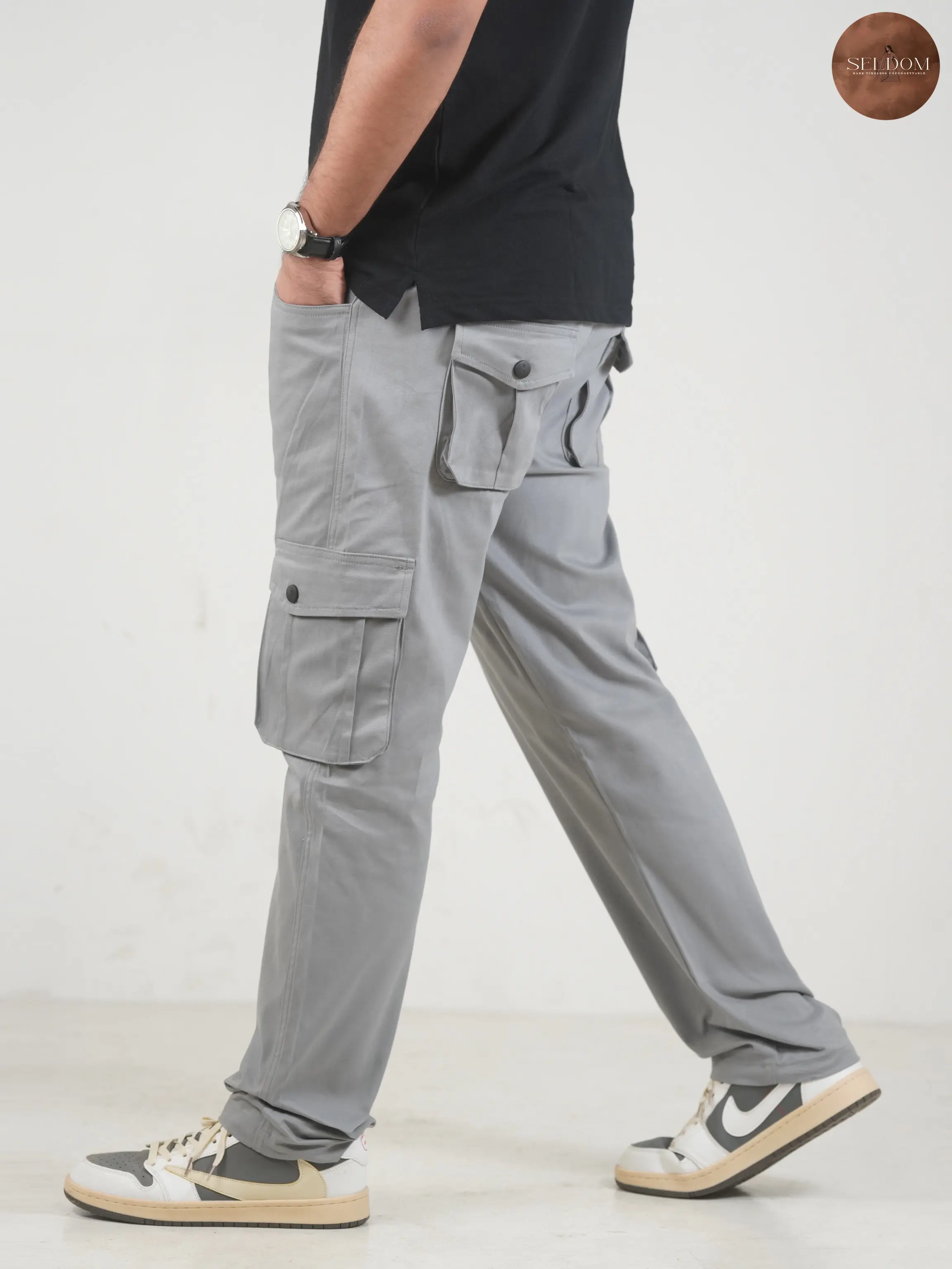 Ash Light 6 Pocket Joggers Pant- 98% Cotton