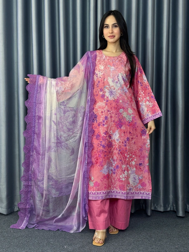 Rosy Gulnaz Unstitched 3-Piece Dress